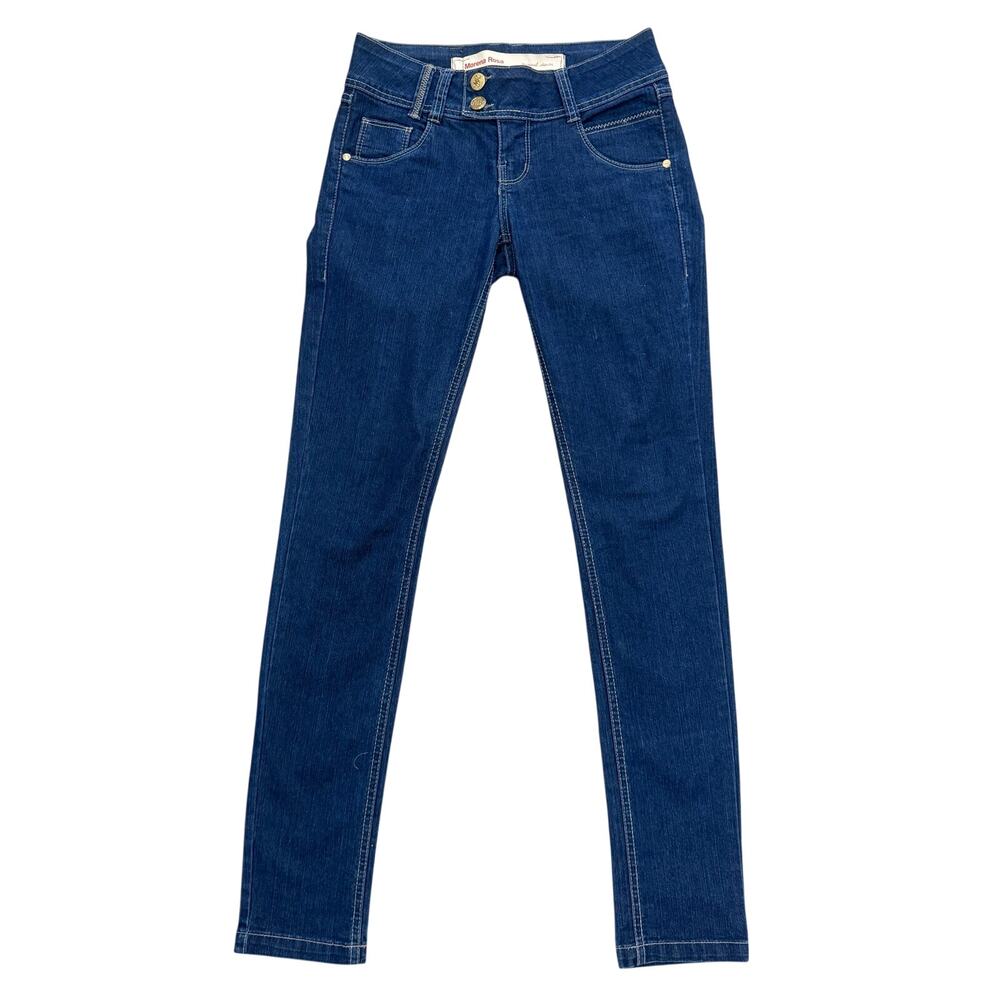 Morena Rosa Dark Wash Mid Rise Skinny Jeans Women’s Size 28